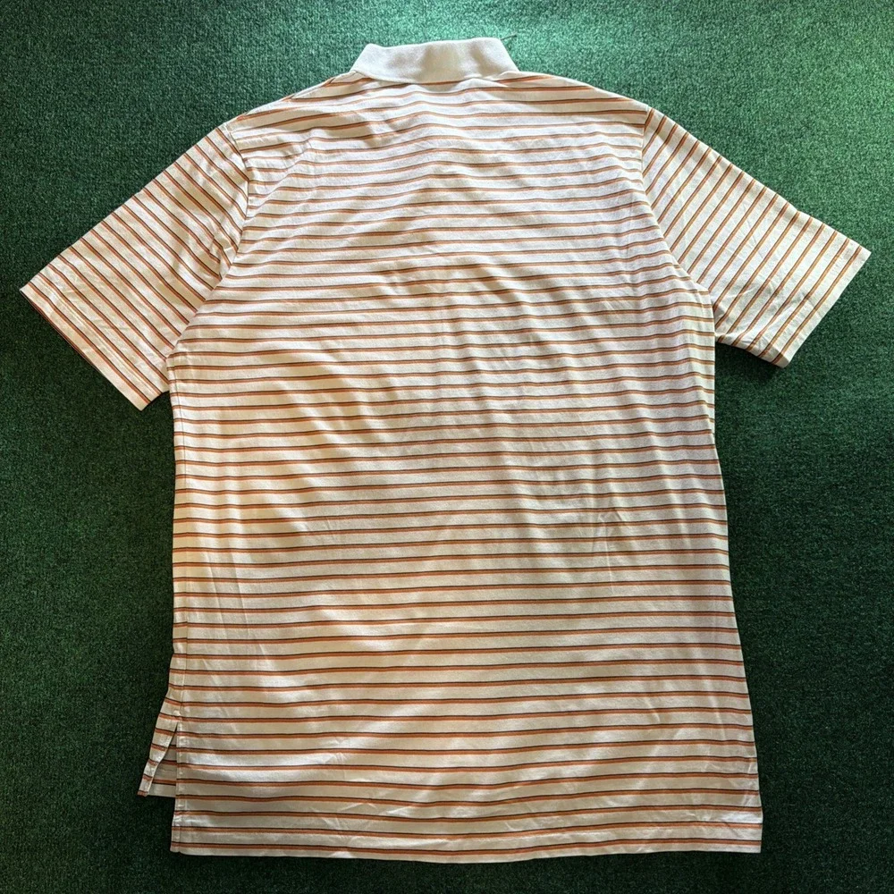 Polo Golf Ralph Lauren Polo Men's Size Large Orange White Stripe Polo Shirt